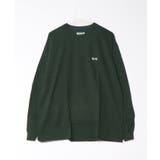 グリーン | 【THE FOX】 basic Crew ls tee キツネワッペンTシャツ | SETUP7【WOMEN】