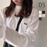 【THE FOX】 basic Crew ls tee キツネワッペンTシャツ | SETUP7【WOMEN】 | 詳細画像1 