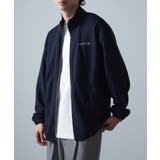 ネイビー | 【MAISON CLUB】ワンポイント刺繍フルジップスウェット LESS | SETUP7【MEN】
