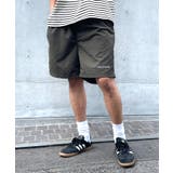 オリーブ | ワンポイント刺繍ナイロンハーフパンツ LESS IS | SETUP7【MEN】