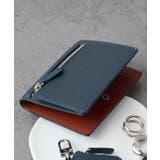 ネイビー | 【MAISON CLUB】サフィアーノレザーカードウォレット WTK | SETUP7【MEN】