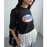 ブラック | 【FRUIT OF THE LOOM】FTL Print T-shirt | SETUP7【WOMEN】