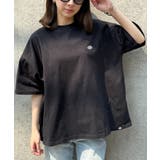 ブラック | 【Dickies】ワンポイント プリントTシャツ 5222-TTMDK1 | SETUP7【WOMEN】