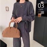 【SETUP7】サイドスリットリブニットセットアップ KNF151 | SETUP7【WOMEN】 | 詳細画像1 