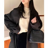 ブラック | ベルテッドダブルチェスターオーバーシルエット コート STYLE | SETUP7【WOMEN】