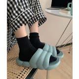 サックスブルー | 【SETUP7】やわらか厚底ルームスリッパ JIP | SETUP7【WOMEN】