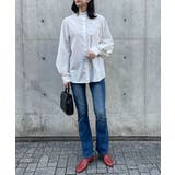 バルーンスリーブが一枚で決まる。ボリューム袖スタンドカラーシャツ KNF | SETUP7【WOMEN】 | 詳細画像10 
