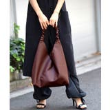 ブラウン | A4サイズ収納可能でポーチもついてる!ハンドタックトライアングルトートバッグ | SETUP7【WOMEN】