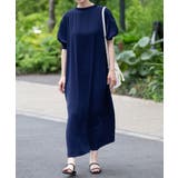 ネイビー | 【SETUP7】SPECIALラウンドネックパフスリーブワンピース | SETUP7【WOMEN】