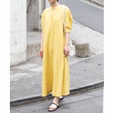 イエロー | 【SETUP7】SPECIALラウンドネックパフスリーブワンピース | SETUP7【WOMEN】