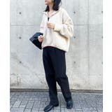 リングファスナーがスッキリ見え。あったかトレーナー。ハーフジップフリースブルオー… | SETUP7【WOMEN】 | 詳細画像16 