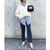 リングファスナーがスッキリ見え。あったかトレーナー。ハーフジップフリースブルオー… | SETUP7【WOMEN】 | 詳細画像36 