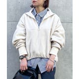 アイボリー系2 | リングファスナーがスッキリ見え。あったかトレーナー。ハーフジップフリースブルオー… | SETUP7【WOMEN】