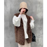 繊細なプードルファーが魅力。【SETUP7】ポケット付きファーベスト | SETUP7【WOMEN】 | 詳細画像18