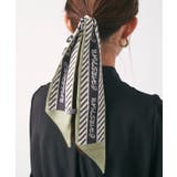 【SETUP7】サテンレトロ柄ナロースカーフ KNF | SETUP7【WOMEN】 | 詳細画像2 