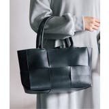 ブラック | 【SETUP7】イントレチャートPUトートバッグ KNF | SETUP7【WOMEN】