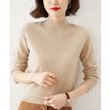ベージュ | 【SETUP7】ウールライクモックネックニット SCCH266 | SETUP7【WOMEN】