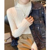 ライトベージュ | 【SETUP7】ワイドリブモックネックニット SCCH266 | SETUP7【WOMEN】