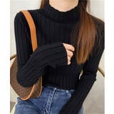 ブラック | 【SETUP7】ワイドリブモックネックニット SCCH266 | SETUP7【WOMEN】