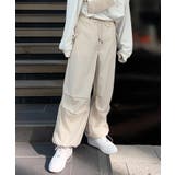ベージュ | 【SETUP7】ドローストリングカーゴパンツ KNF | SETUP7【WOMEN】