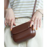 ブラウン | 【SETUP7】PUレザーラウンデッドサドルバッグ ショルダーバッグ KNF | SETUP7【WOMEN】