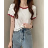 ホワイト | 【SETUP7】ベーシックリンガーTシャツ KNF012 | SETUP7【WOMEN】