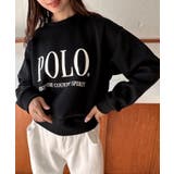 ブラック | ユニセックス対応の5サイズ展開!クラシカルポロスウェット POLO crew | SETUP7【WOMEN】