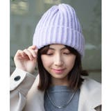 パープル | 【SETUP7】ローゲージニット帽 ニットキャップ ニットワッチ | SETUP7【WOMEN】