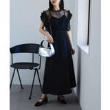 ブラック | 【MAISON BREEZE】チュールフリルドッキングワンピース | SETUP7【WOMEN】