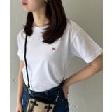 6051980 T C天竺フェルト刺繍Tシャツ | SETUP7【WOMEN】 | 詳細画像2