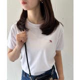 6051980 T C天竺フェルト刺繍Tシャツ | SETUP7【WOMEN】 | 詳細画像3