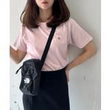 ピンク | 6051980 T C天竺フェルト刺繍Tシャツ | SETUP7【WOMEN】