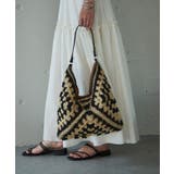 ブラック | 【SETUP7】ワンショルダートライアングル編みトート SCCH | SETUP7【WOMEN】