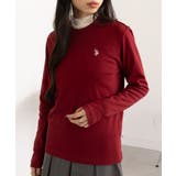 バーガンディー | 【U.S. POLO ASSN.】スムース長袖Tシャツ | SETUP7【WOMEN】