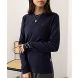 ネイビー | 【U.S. POLO ASSN.】スムース長袖Tシャツ | SETUP7【WOMEN】