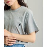 グレー | 【WESTERN POLO TEXAS】別注ワッペン半袖Tシャツ | SETUP7【WOMEN】