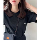 ブラック | 【THE FOX】ワッペン半袖Tシャツ | SETUP7【WOMEN】