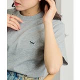 グレー | 【THE FOX】ワッペン半袖Tシャツ | SETUP7【WOMEN】