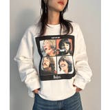 ホワイト | vintage print sweatshirt | SETUP7【WOMEN】