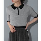 配色ハーフジップニットポロ サマーニット Vintage | SETUP7【WOMEN】 | 詳細画像8 