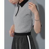 配色ハーフジップニットポロ サマーニット Vintage | SETUP7【WOMEN】 | 詳細画像9 