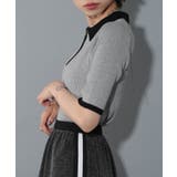 配色ハーフジップニットポロ サマーニット Vintage | SETUP7【WOMEN】 | 詳細画像10 