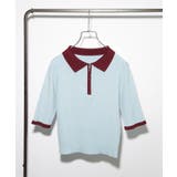 配色ハーフジップニットポロ サマーニット Vintage | SETUP7【WOMEN】 | 詳細画像19 