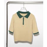 配色ハーフジップニットポロ サマーニット Vintage | SETUP7【WOMEN】 | 詳細画像21 