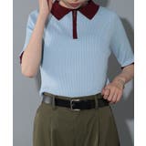 配色ハーフジップニットポロ サマーニット Vintage | SETUP7【WOMEN】 | 詳細画像2 