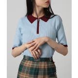 配色ハーフジップニットポロ サマーニット Vintage | SETUP7【WOMEN】 | 詳細画像6 
