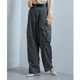 チャコールグレー | Nylon straight cargo | SETUP7【WOMEN】