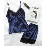 ブルー | 【SETUP7】レースキャミソールショートパンツセット SCCH | SETUP7【WOMEN】