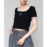 【SETUP7】刺繍リボンバイカラー 半袖Tシャツ SCCH595 | SETUP7【WOMEN】 | 詳細画像10 