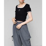 【SETUP7】刺繍リボンバイカラー 半袖Tシャツ SCCH595 | SETUP7【WOMEN】 | 詳細画像14 